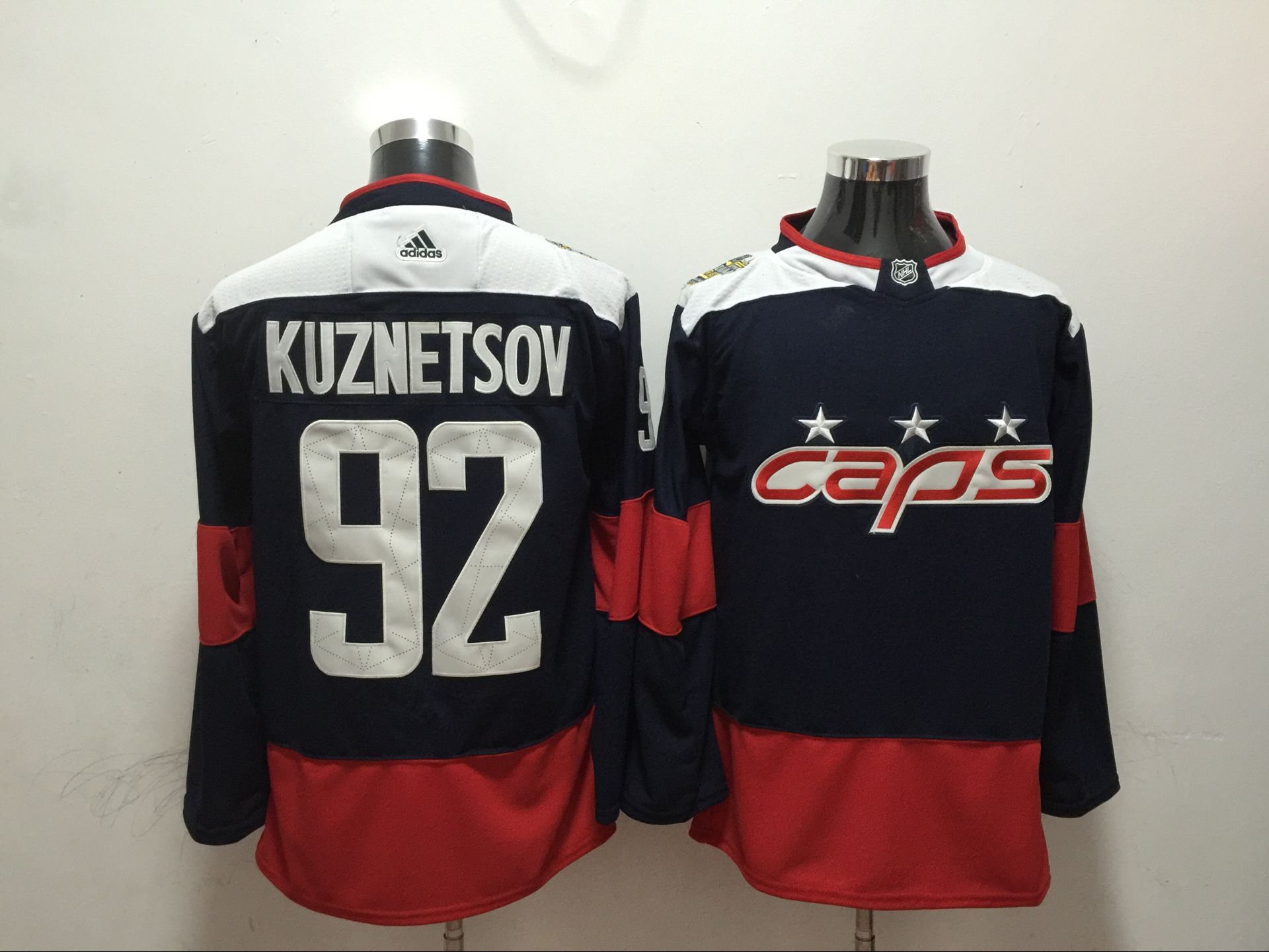 Men Washington Capitals #92 Kuznetsov blue Adidas Hockey Stitched NHL Jerseys->washington capitals->NHL Jersey